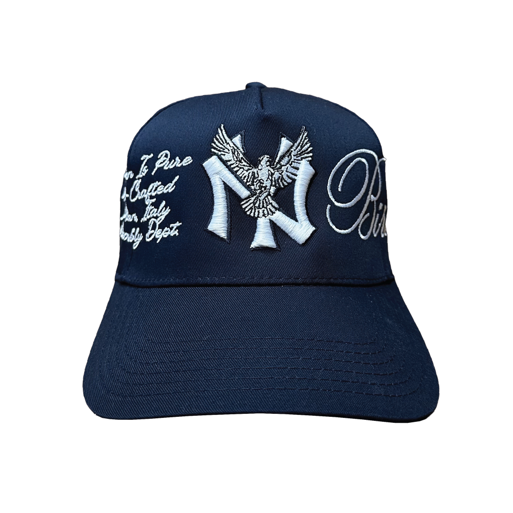 "NY" Navy Five Panel Structured Hat