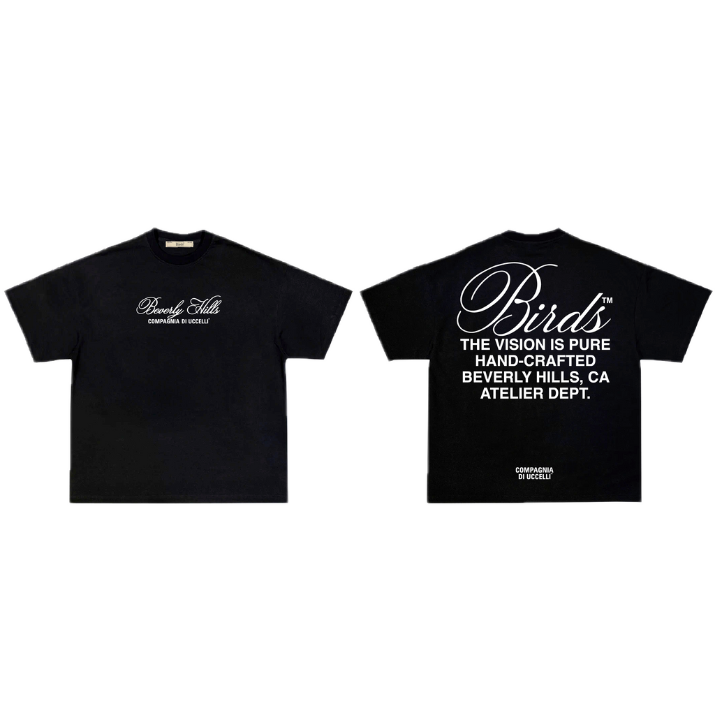 "Beverly Hills" Onyx Oversized Ultra-Premium Box S/S T-Shirt