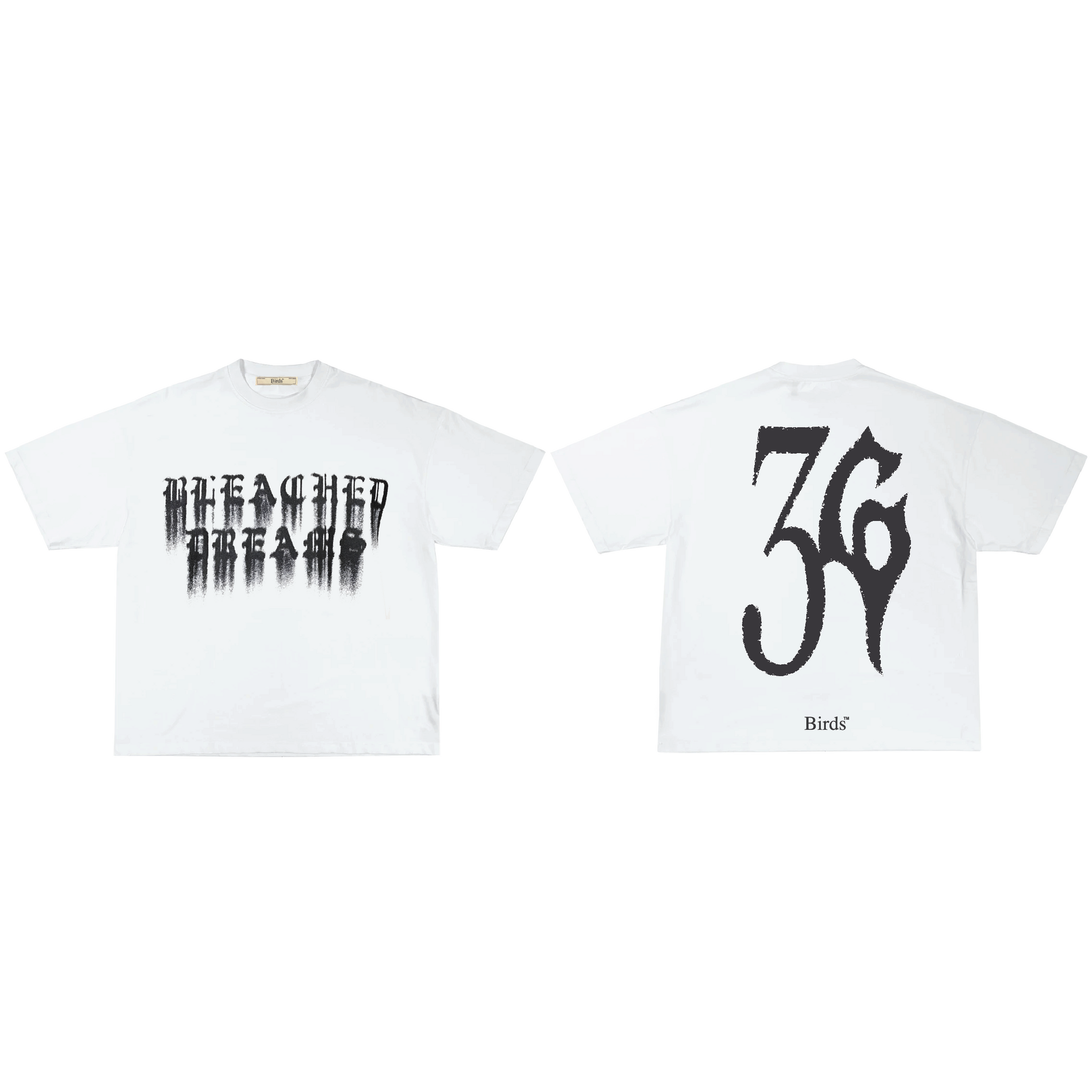 "Bleached Dreams" Natural Box Industrial S/S T-Shirt