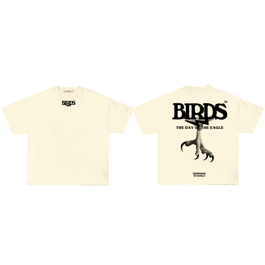 "Day Of The Eagle 2.0" Ivory Oversized Ultra Premium S/S T-Shirt