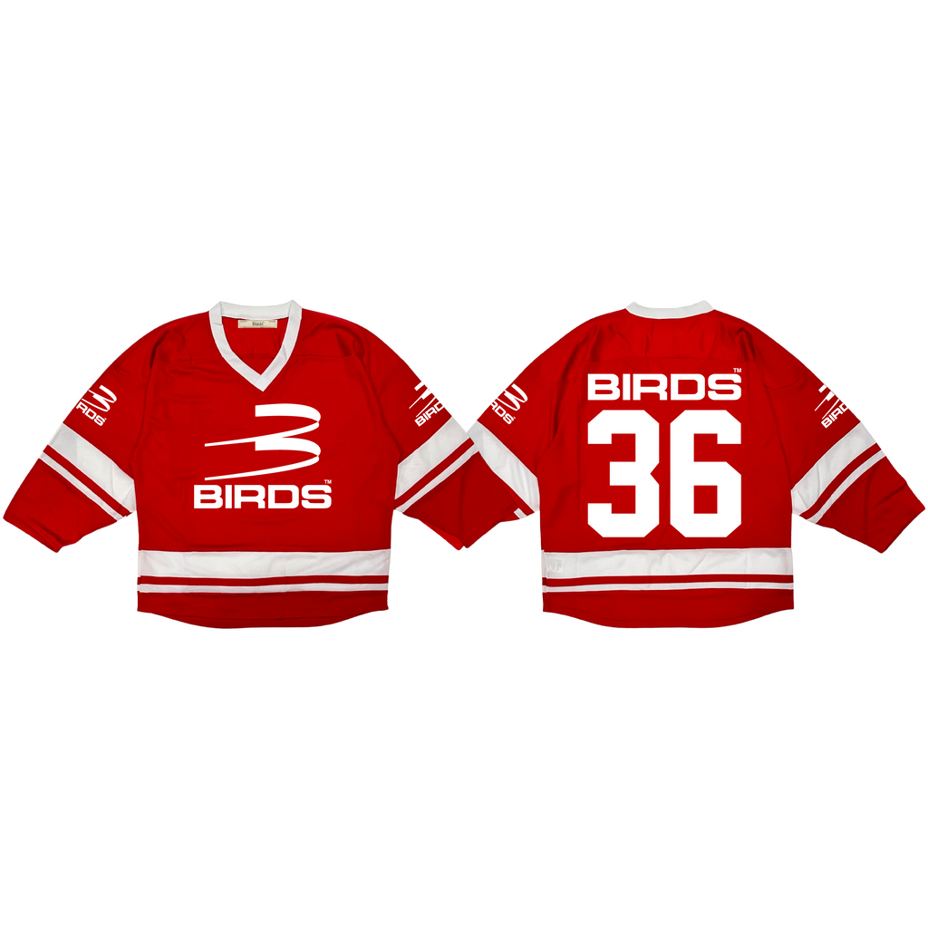 "Su Ghiaccio" Red Athletica Long Sleeve Hockey Jersey