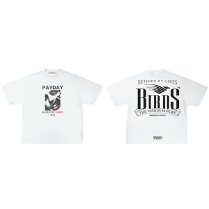 "PayDay" White Premium Oversized S/S Box T-Shirt