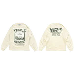 "Venice" Butter Premium Oversized Box Long Sleeve