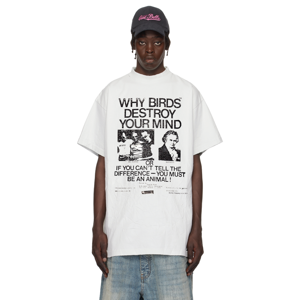 "Birds x Life In Vain" Natural Box Industrial S/S T-Shirt