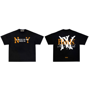 "Died in NY" Onyx Industrial Oversized S/S Box T-Shirt