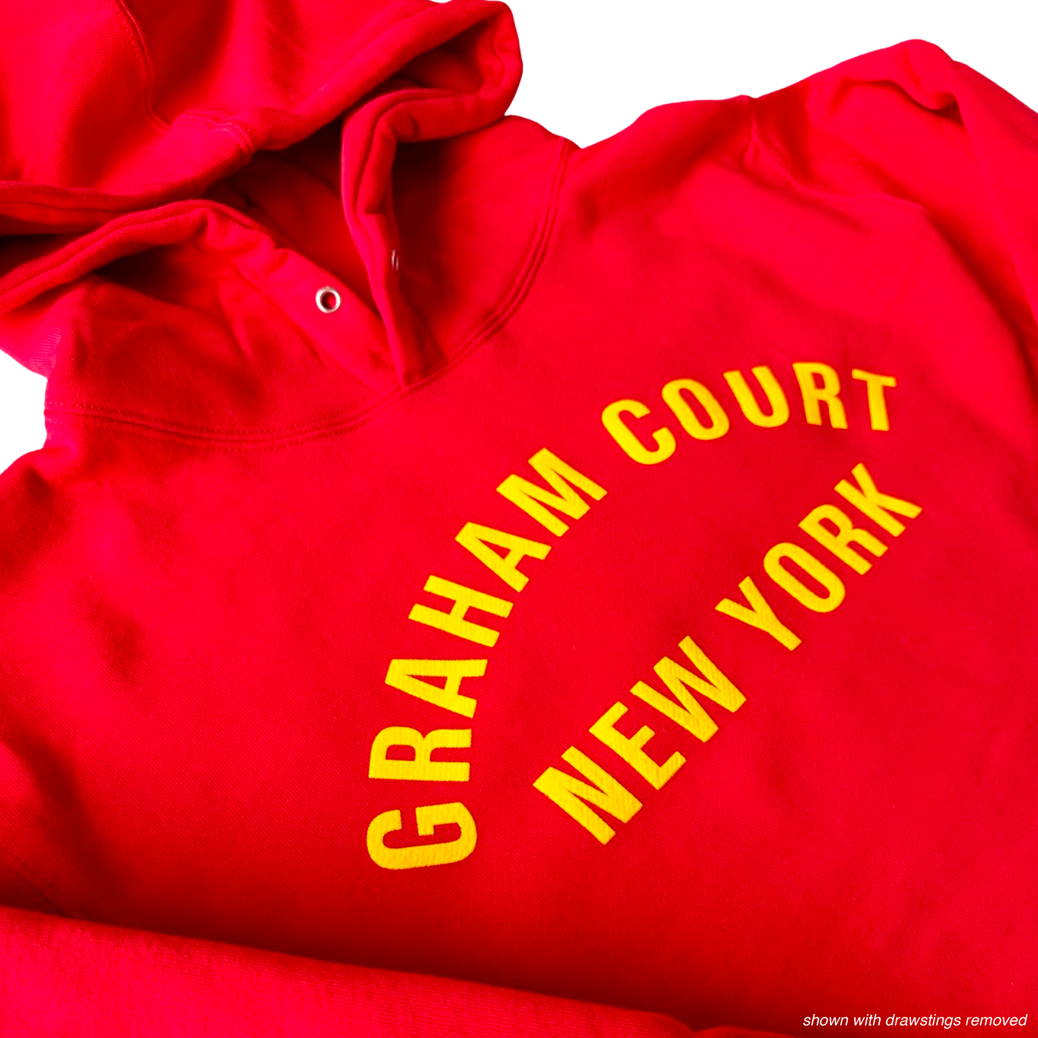 "Graham Court" Red Oversized Heavyweight Sweatshirt