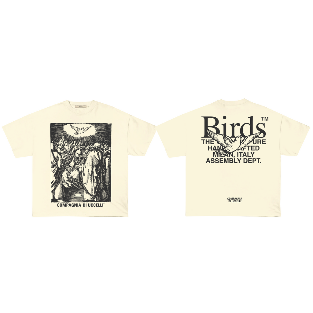 "Passion of Birds" Ivory Oversized Ultra Premium S/S T-Shirt