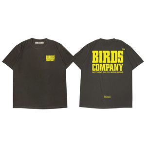 "Nothing To Do With Birds" Washed Charcoal Relaxed S/S T-Shirt