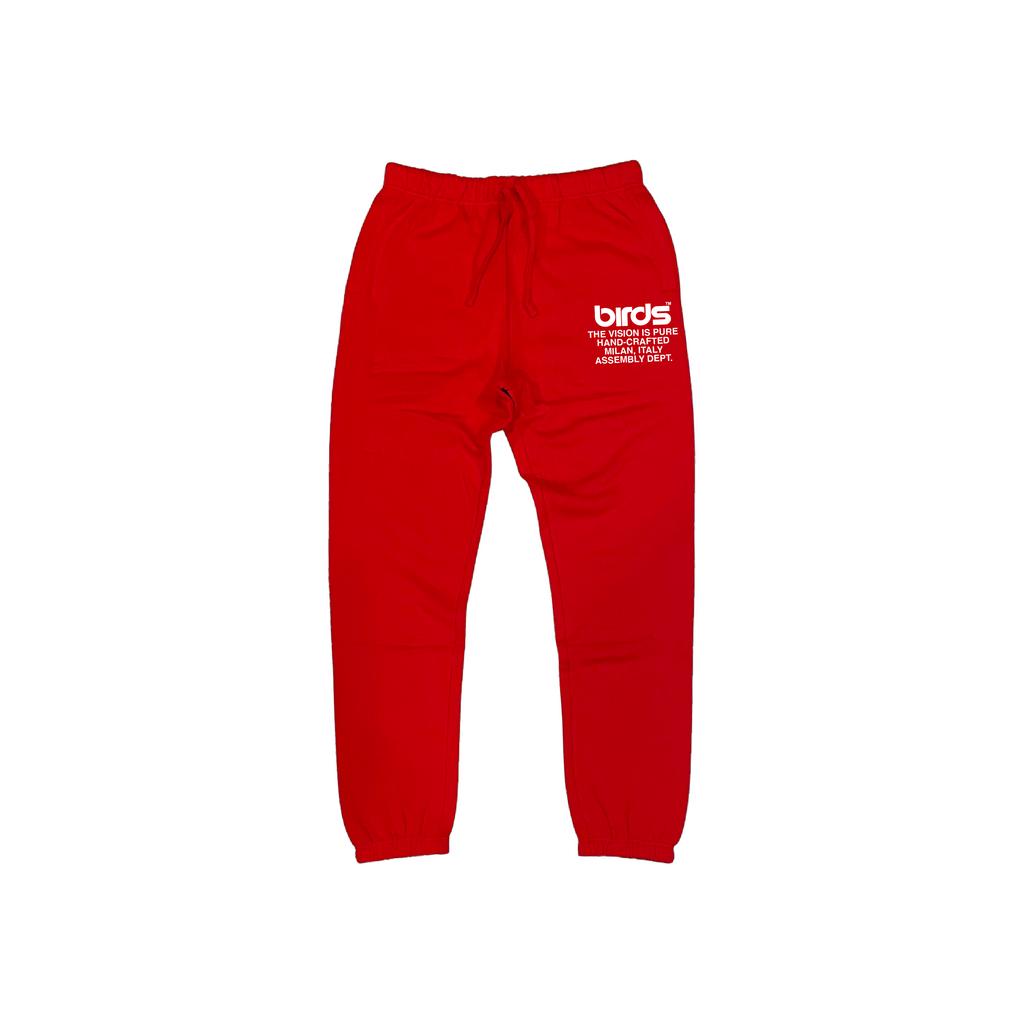 "Pure" Red Jersey Sweatpants