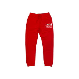 Pure Red Jersey Sweatpants