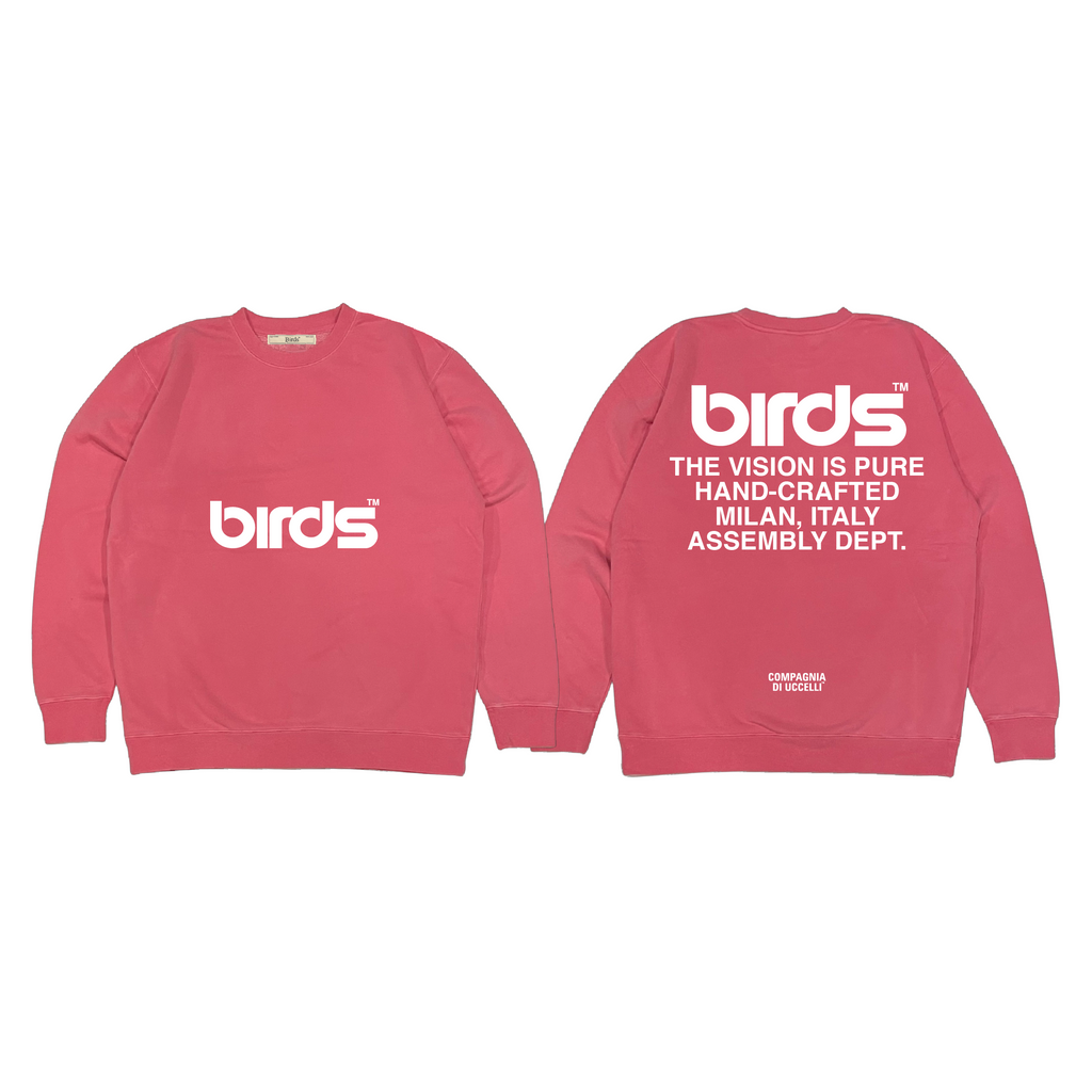 "Pure" Slate Red Pigment-Dyed Crewneck